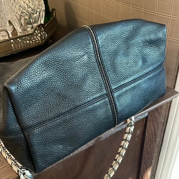 Michael Kors, black, leather, slouchy, convertible, tote, medium